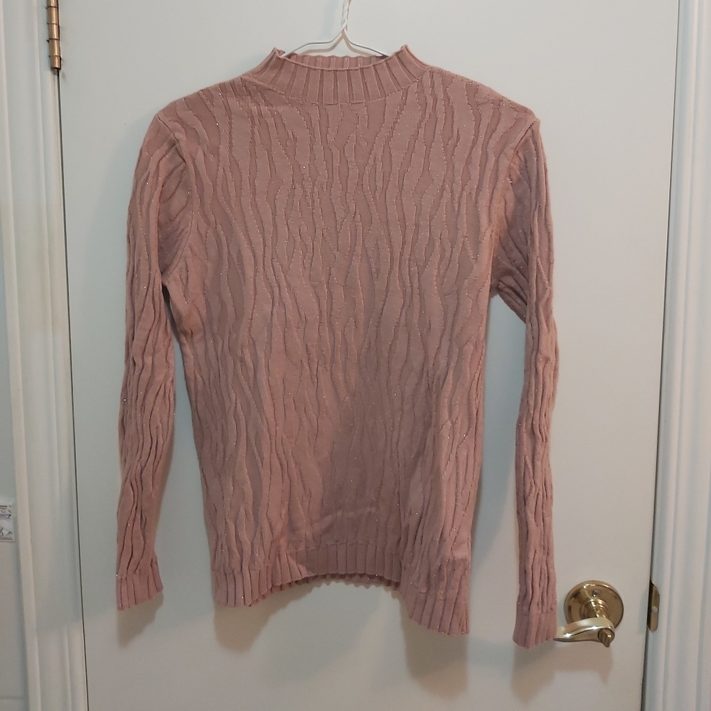 Light Pink Sparkly Longsleeved Top Size Medium (M)